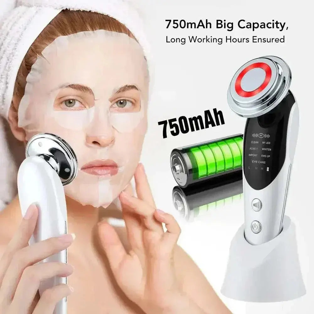 EMS Face Lifting Device with LED therapy and microcurrent for facial skin toning and anti-aging care