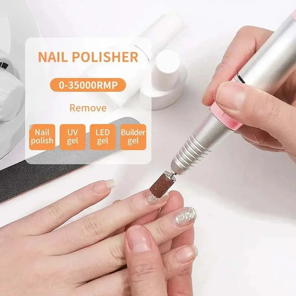 35000RPM electric nail drill set by DUTRIEUX for gel polish and manicure with CE certification