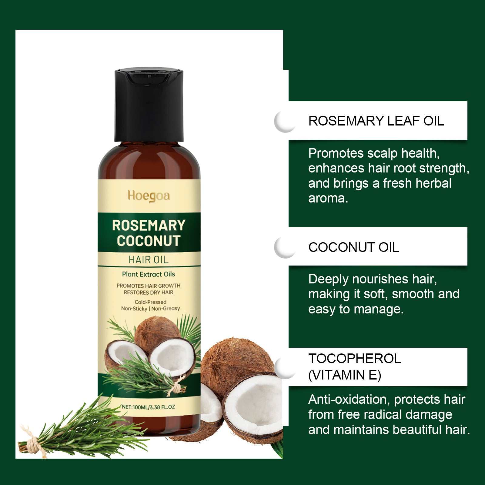 rosemary coconut hair oil rosemary coconut hair oil Care Hair Care Dropshipman