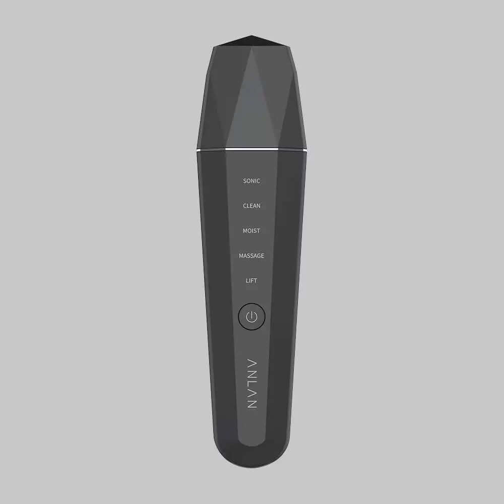 Ultrasonic Skin Scrubber Ion Deep Face Cleaning 45℃ Heat EMS Facial Lifting Ultrasonic Cleaner Peeling Skin Care Device
