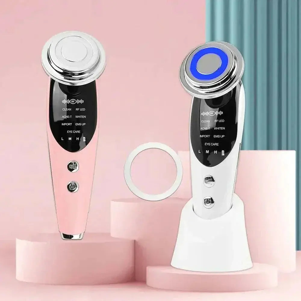 EMS Face Lifting Device with 7-in-1 LED therapy and microcurrent for skin firming and rejuvenation