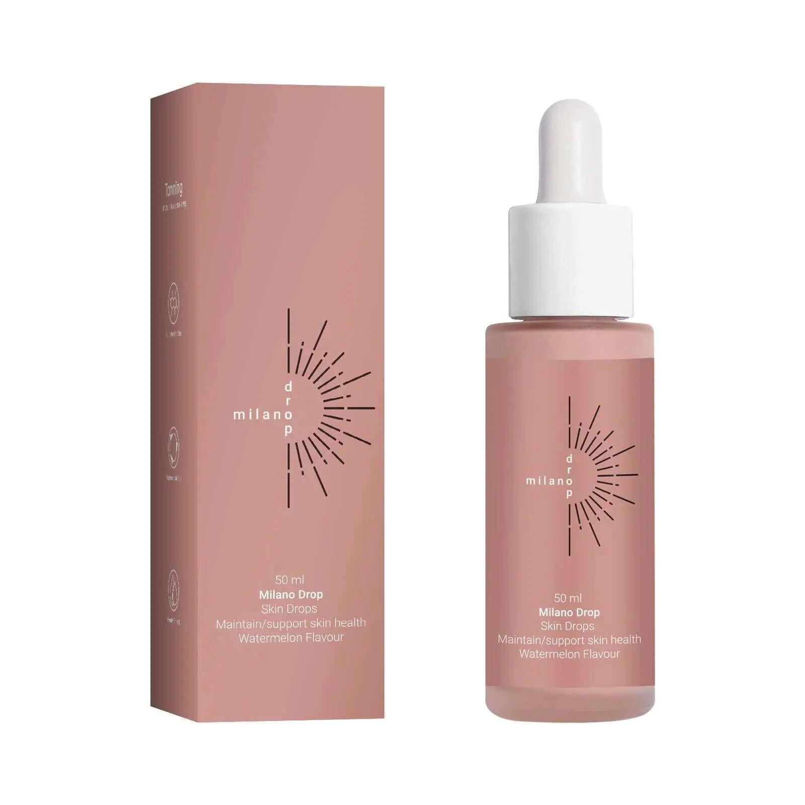 self tanning face serum bottle with box, 50ml fine line repair, suitable for all skin types, ideal for both indoor and outdoor use.