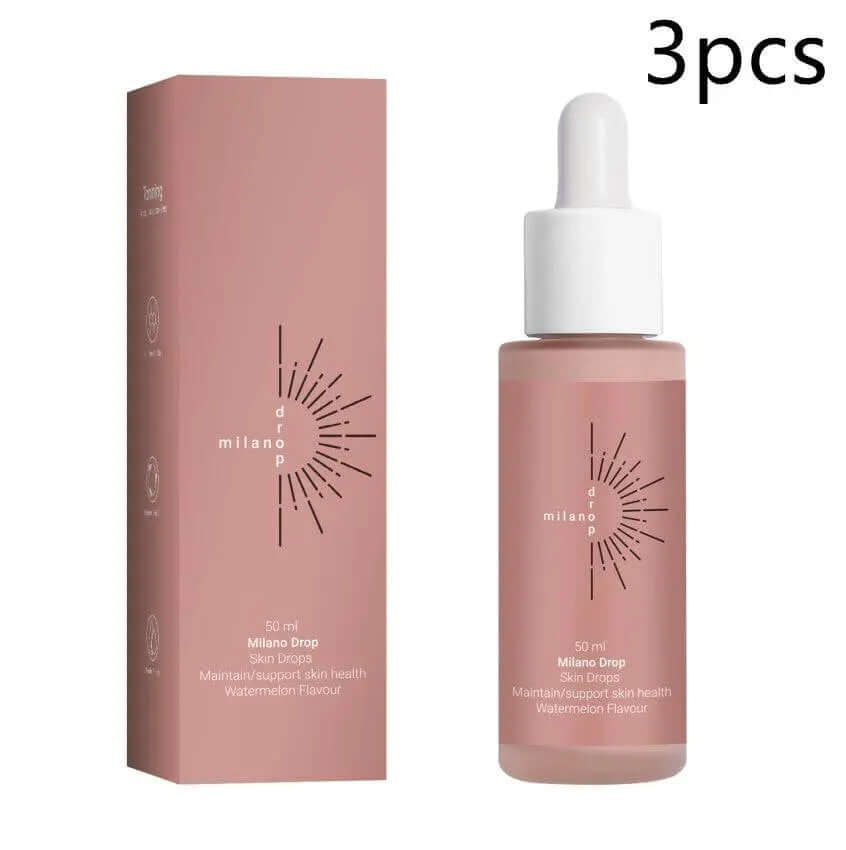 self tanning face serum 50ml bottle with box, 3 pieces in watermelon flavor for skin health