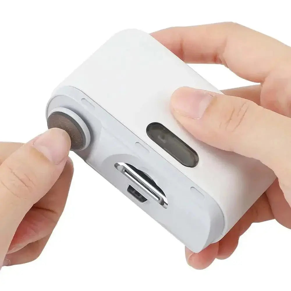 Compact Electric USB Nail Trimmer with LED light and ergonomic design for safe and precise nail care