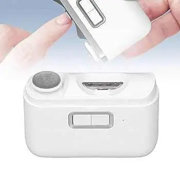 Electric USB Nail Trimmer with built-in LED light and ergonomic design for safe and precise nail care