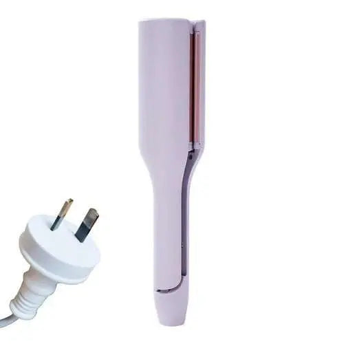 32mm purple pink hair curling iron with AC power plug and adjustable temperature settings