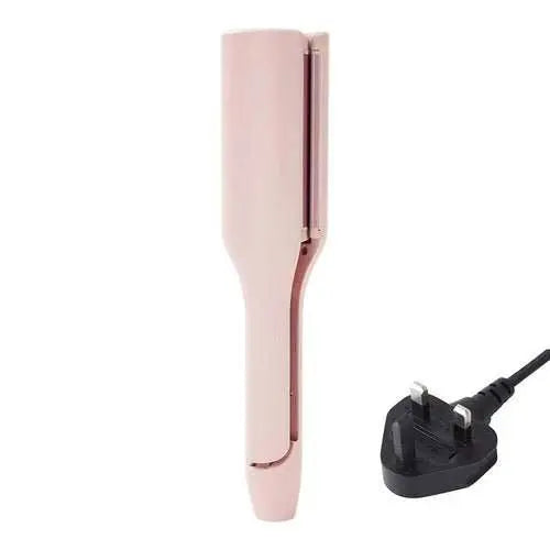 32mm pink hair curling iron with 4 temperature settings and wired UK plug