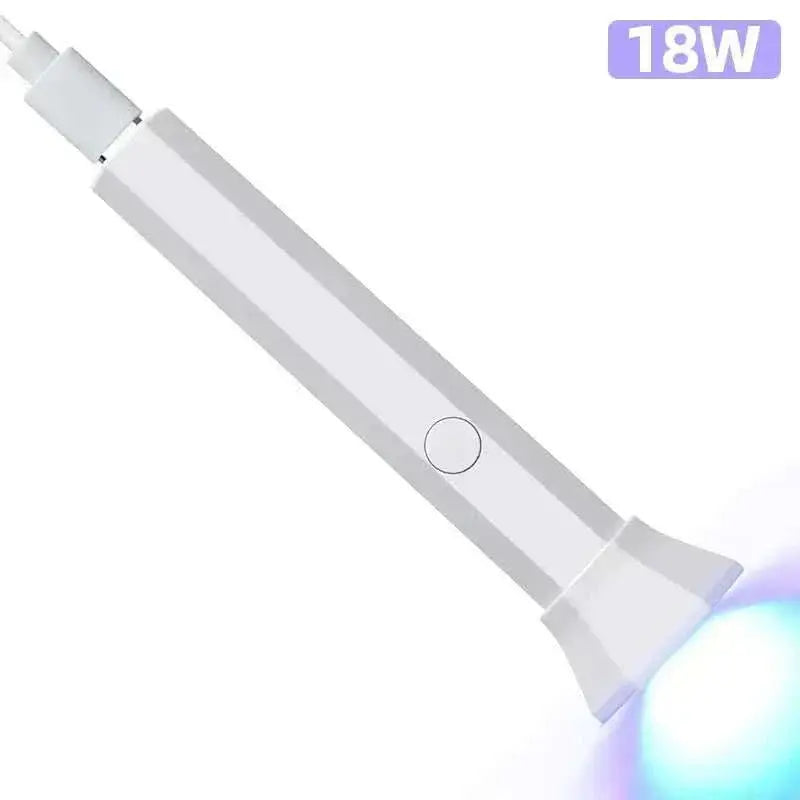 Compact Mini USB Nail Dryer with LED UV light for quick gel polish curing and travel use