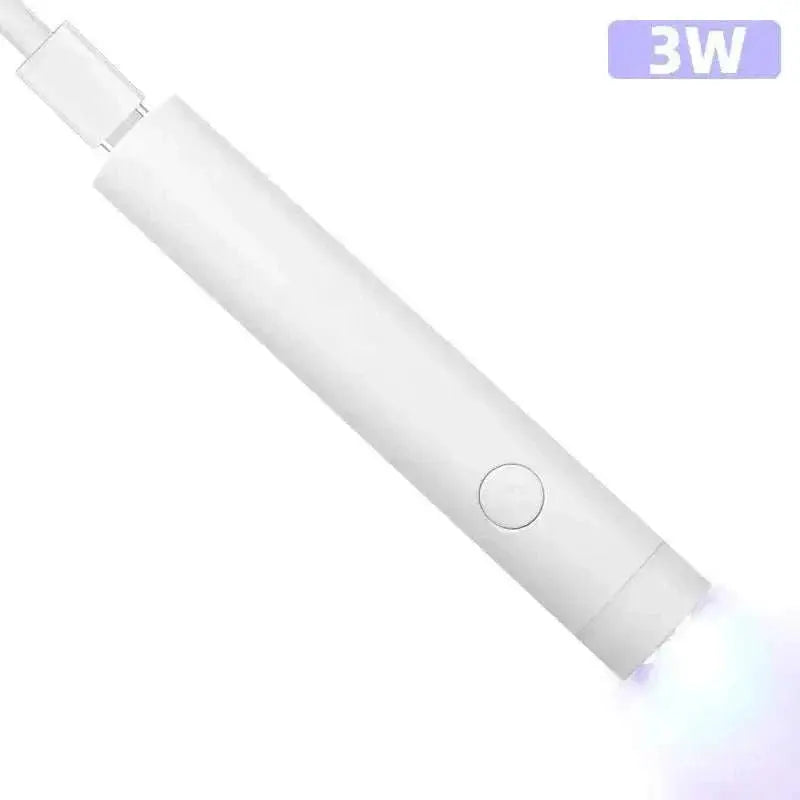 Compact Mini USB Nail Dryer lamp with LED UV light and USB rechargeable design for gel polish curing