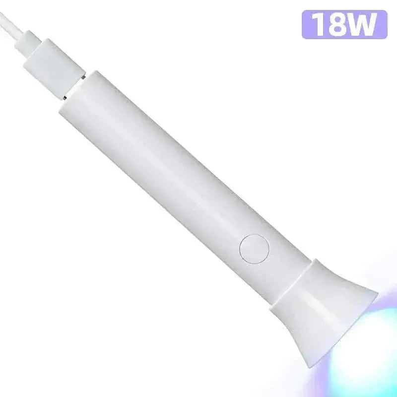Compact white Mini USB Nail Dryer Lamp with LED light for gel polish curing