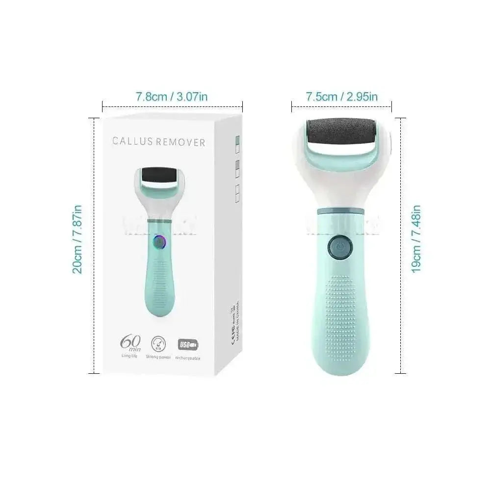 Wireless Electric Foot Grinder with ergonomic waterproof design for removing calluses and dead skin, rechargeable and portable pedicure tool